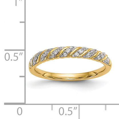 14K Diamond Wedding Band