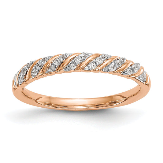14K Diamond Wedding Band