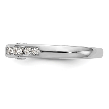 14K White Gold Diamond Peg Set Engagement Ring