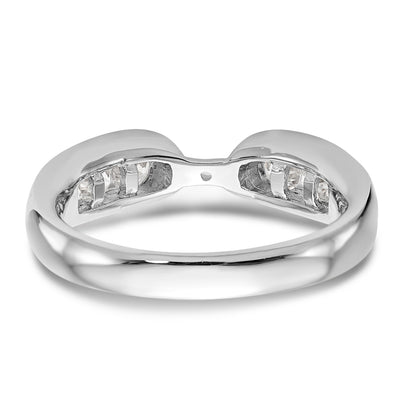 14K White Gold Diamond Peg Set Engagement Ring