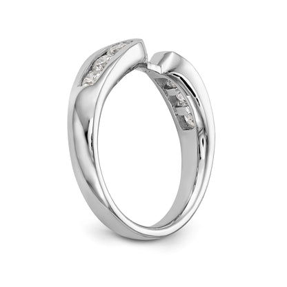 14K White Gold Diamond Peg Set Engagement Ring