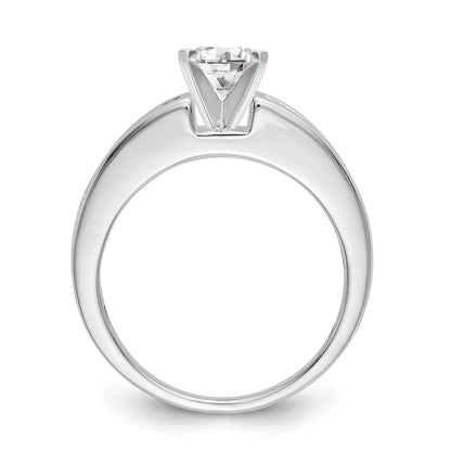 14K White Gold Diamond Peg Set Engagement Ring