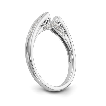 14K White Gold Diamond Peg Set Engagement Ring