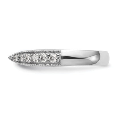 14K White Gold Diamond Peg Set Engagement Ring