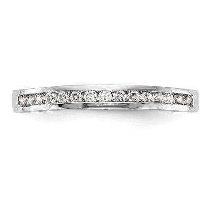 14K White Gold Diamond Peg Set Engagement Ring