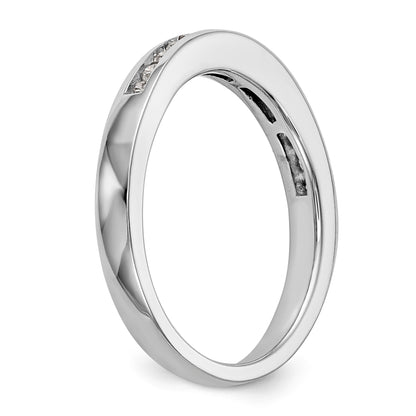 14K White Gold Diamond Peg Set Engagement Ring