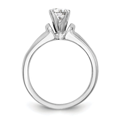 14K White Gold Diamond Peg Set Engagement Ring