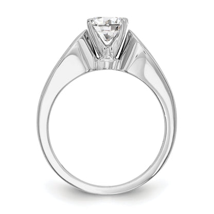 14K White Gold Diamond Peg Set Engagement Ring
