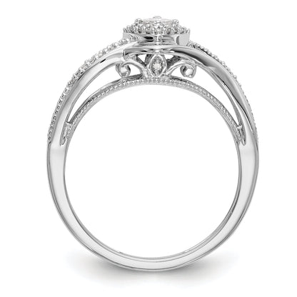 14K White Gold Complete Diamond Promise/Engagement Ring