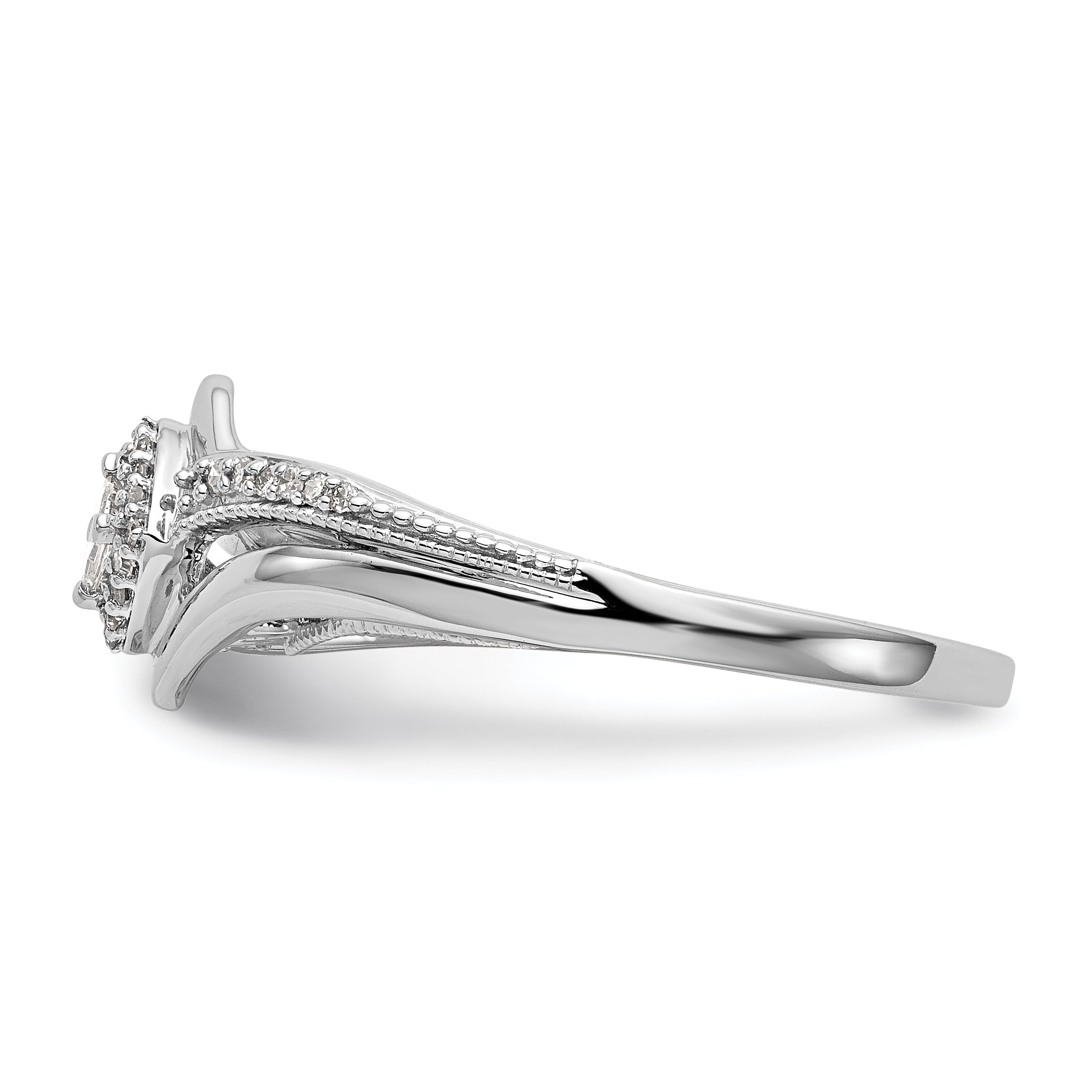 14K White Gold Complete Diamond Promise/Engagement Ring