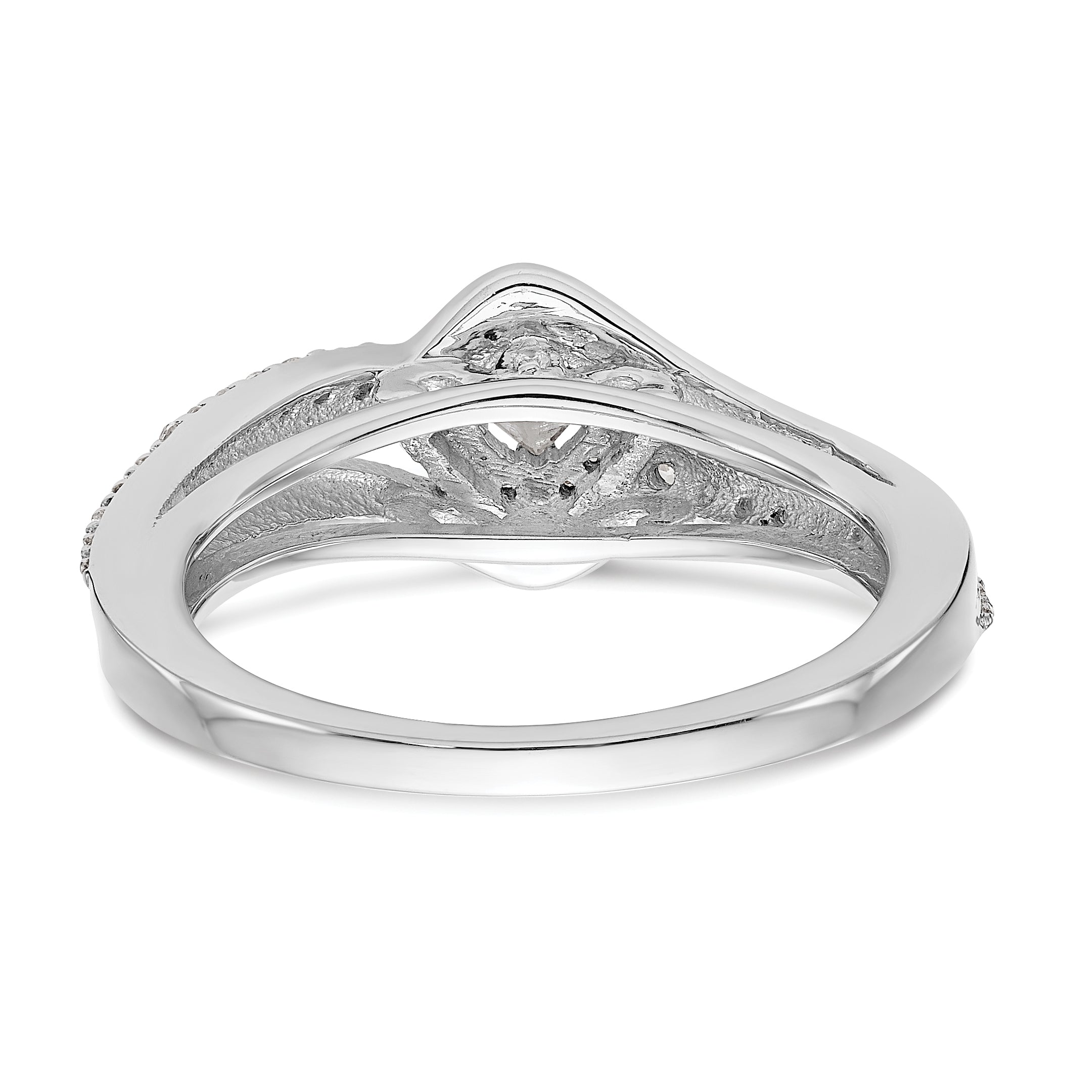 14K White Gold Complete Diamond Promise/Engagement Ring
