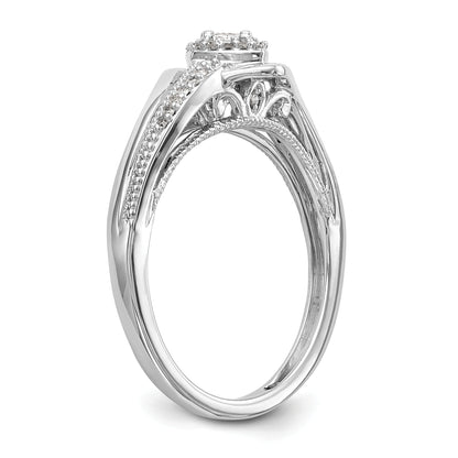 14K White Gold Complete Diamond Promise/Engagement Ring