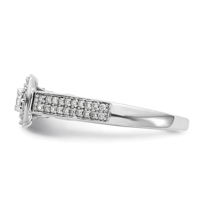 14K White Gold Complete Diamond Promise/Engagement Ring