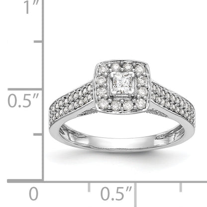 14K White Gold Complete Diamond Promise/Engagement Ring