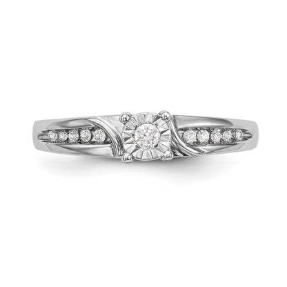 14K White Gold Complete Diamond Trio Engagement Ring