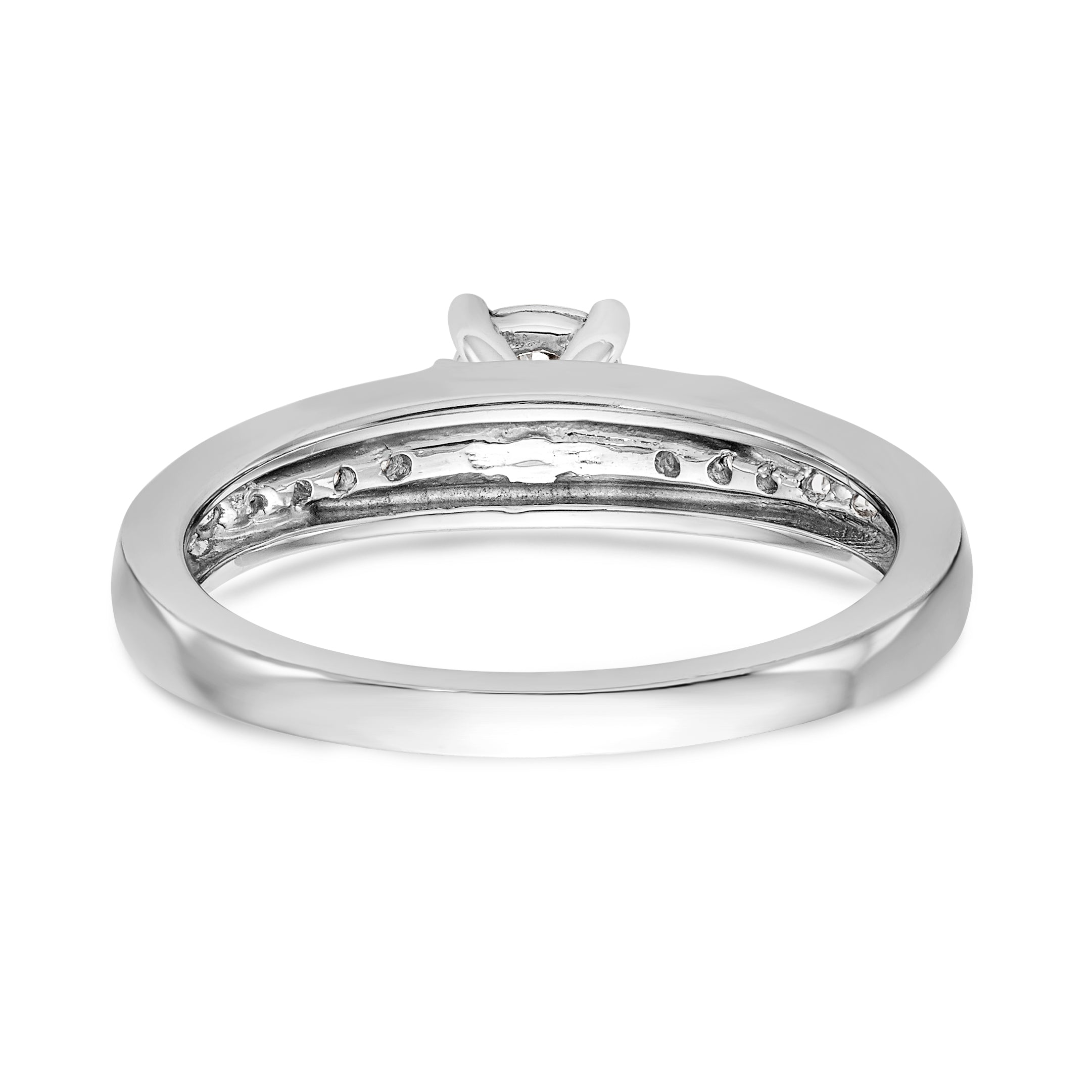 14K White Gold Complete Diamond Trio Engagement Ring