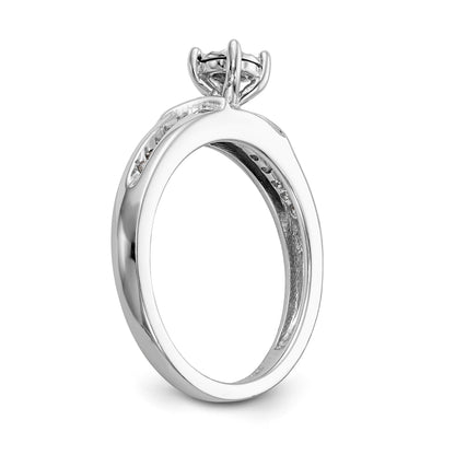 14K White Gold Complete Diamond Trio Engagement Ring