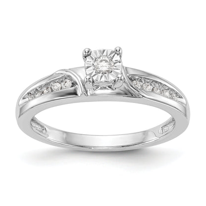 14K White Gold Complete Diamond Trio Engagement Ring