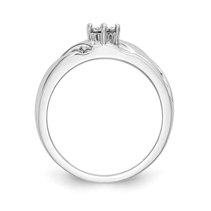 14K White Gold Complete Diamond Trio Engagement Ring