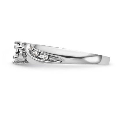 14K White Gold Complete Diamond Trio Engagement Ring