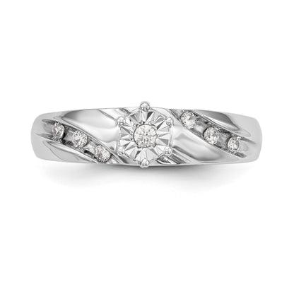 14K White Gold Complete Diamond Trio Engagement Ring