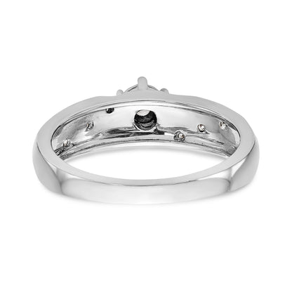 14K White Gold Complete Diamond Trio Engagement Ring