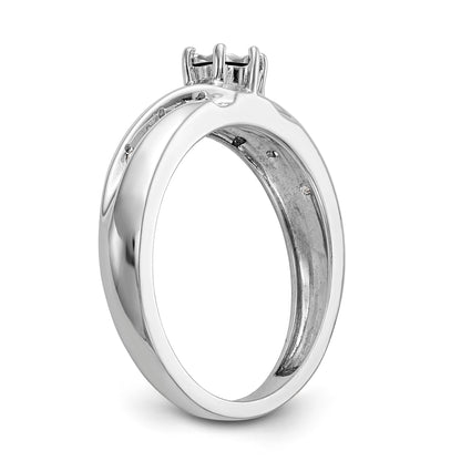 14K White Gold Complete Diamond Trio Engagement Ring
