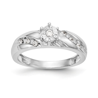 14K White Gold Complete Diamond Trio Engagement Ring