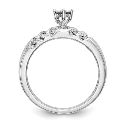 14K White Gold Complete Diamond Trio Engagement Ring