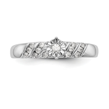 14K White Gold Complete Diamond Trio Engagement Ring