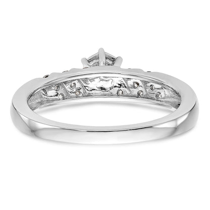 14K White Gold Complete Diamond Trio Engagement Ring