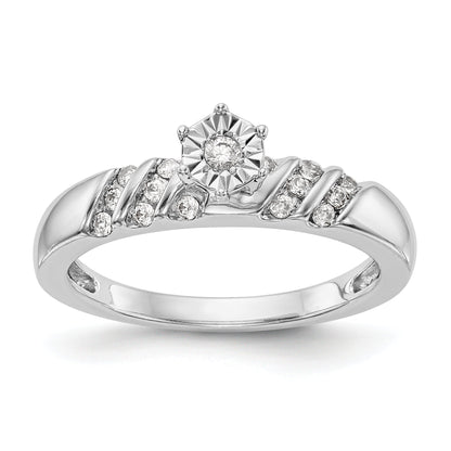 14K White Gold Complete Diamond Trio Engagement Ring