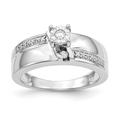 14K White Gold Complete Diamond Trio Engagement Ring