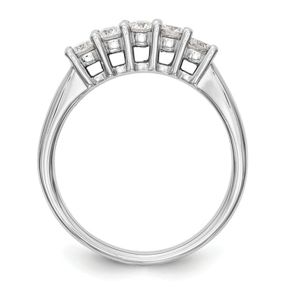 14K White Gold 5 Stone Diamond Band