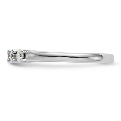 14K White Gold 5 Stone Diamond Band