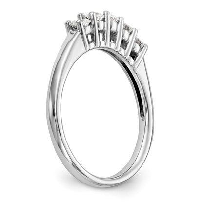 14K White Gold 5 Stone Diamond Band