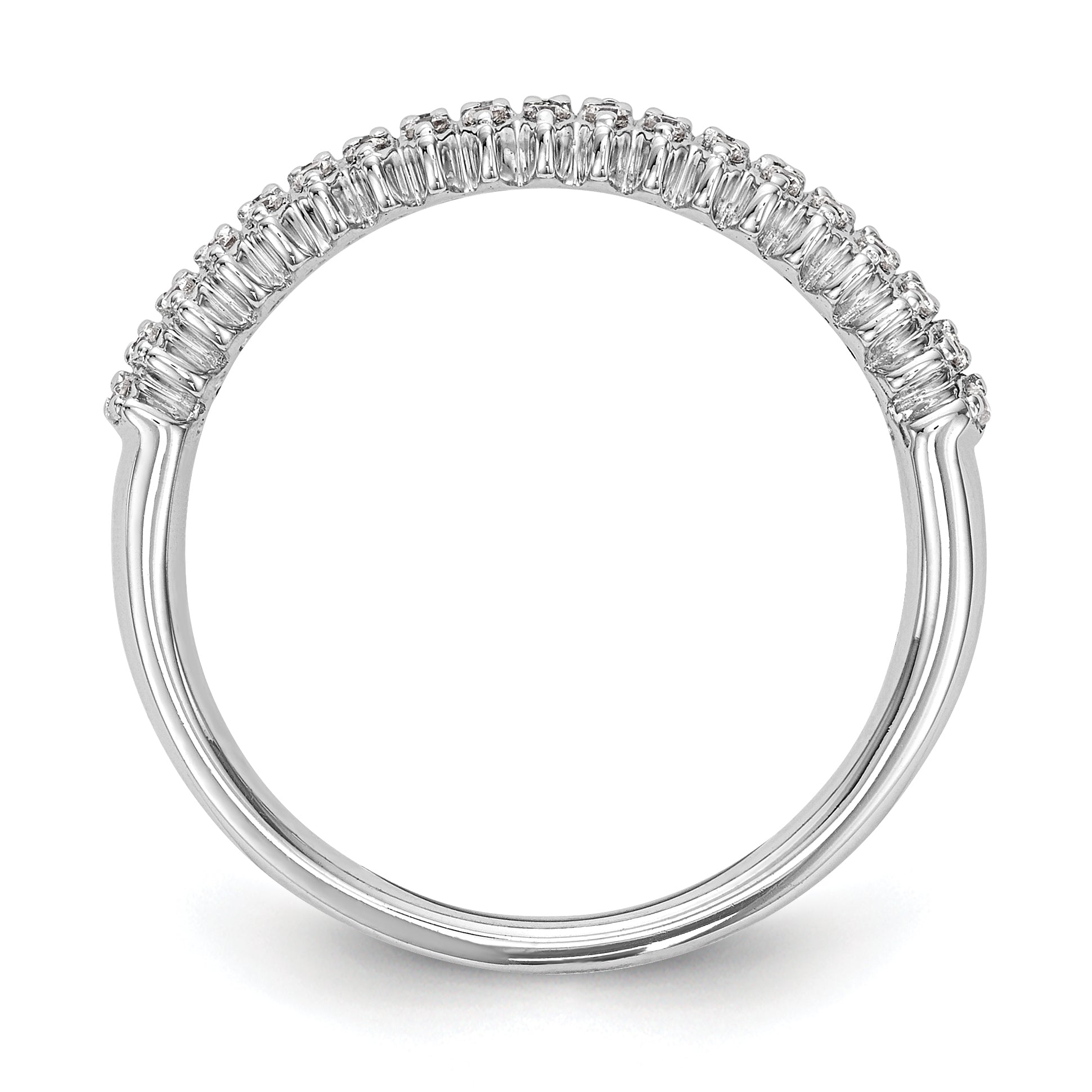14K White Gold Diamond Band