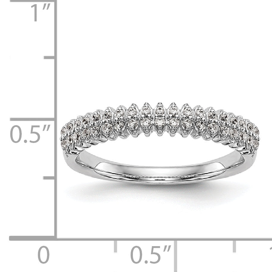 14K White Gold Diamond Band