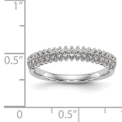 14K White Gold Diamond Band
