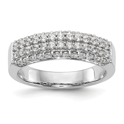 14K White Gold Diamond Band