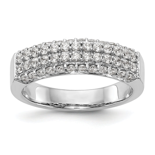 14K White Gold Diamond Band