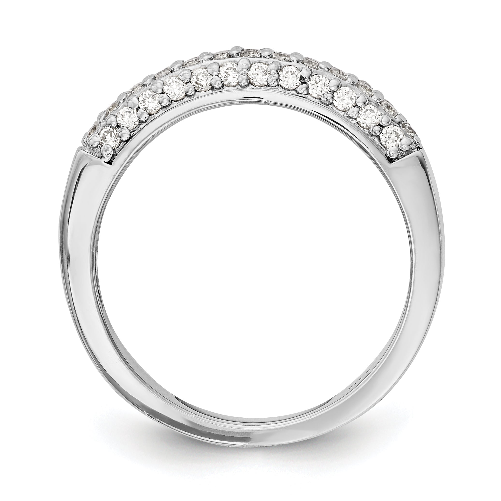 14K White Gold Diamond Band