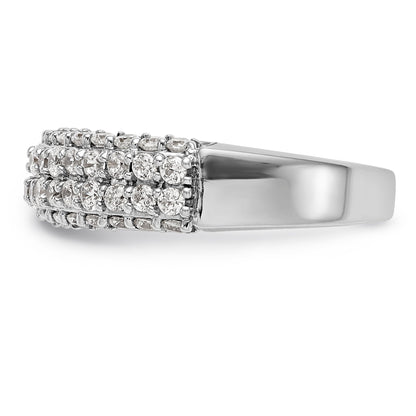 14K White Gold Diamond Band