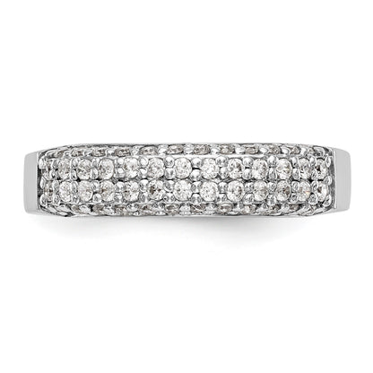 14K White Gold Diamond Band