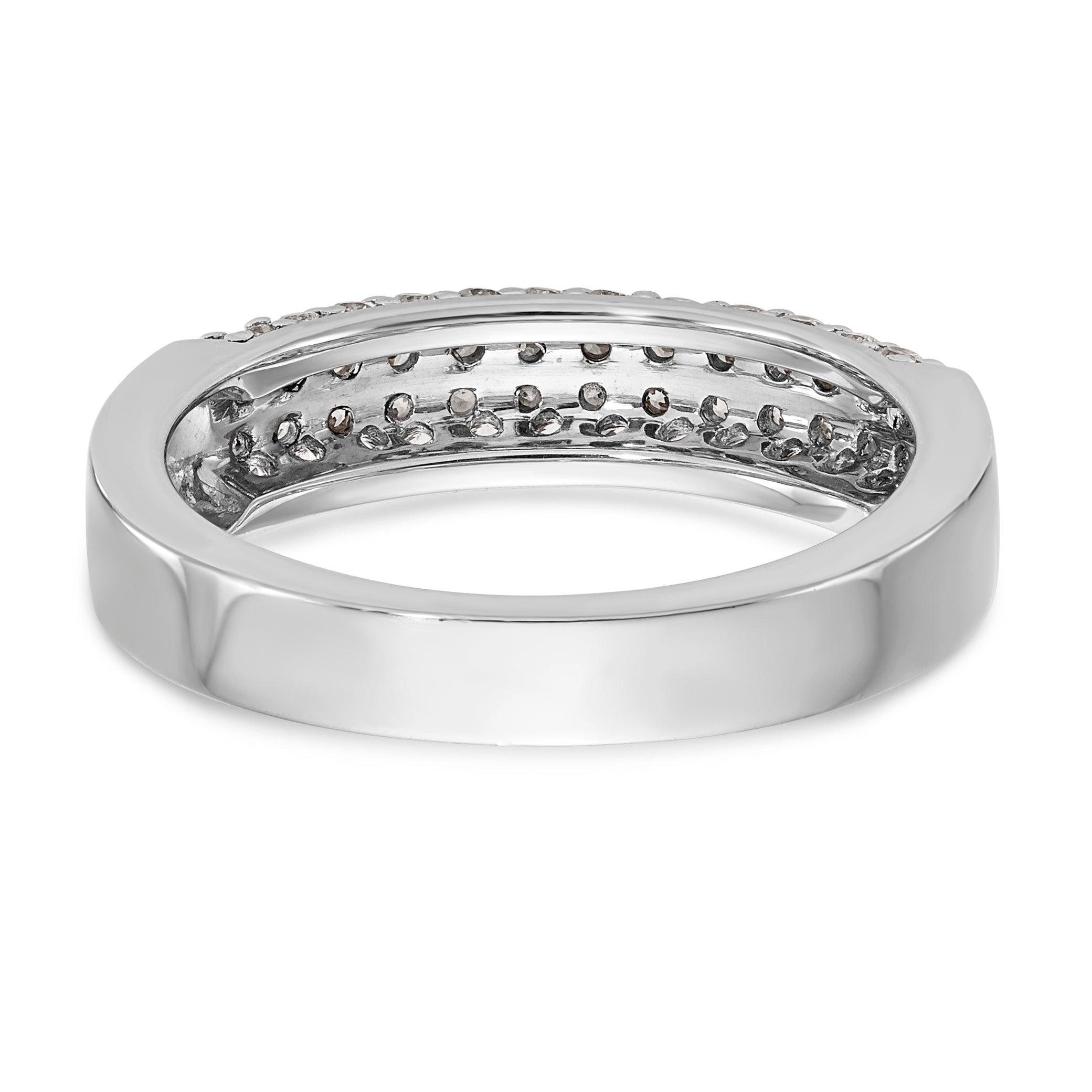 14K White Gold Diamond Band