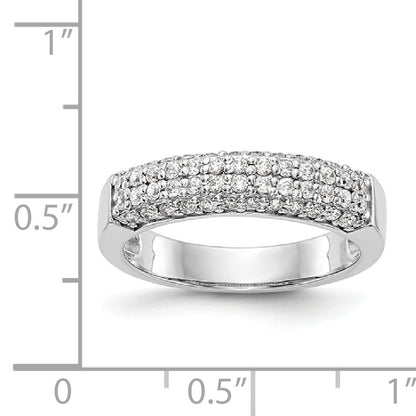 14K White Gold Diamond Band