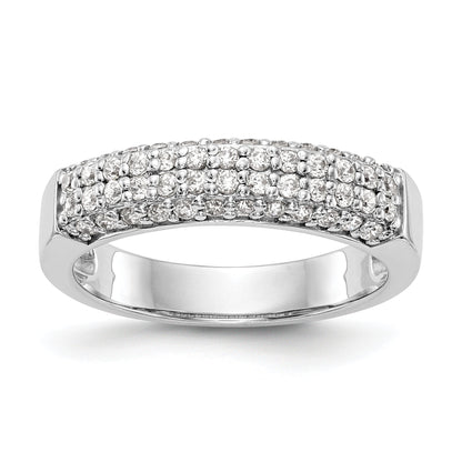 14K White Gold Diamond Band