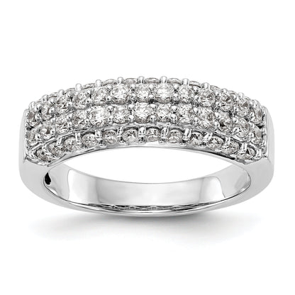 14K White Gold Diamond Band