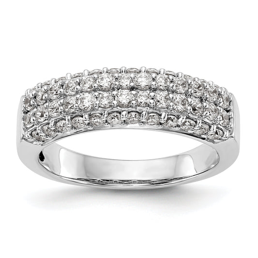 14K White Gold Diamond Band
