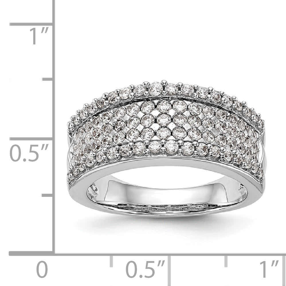 14K White Gold Diamond Band